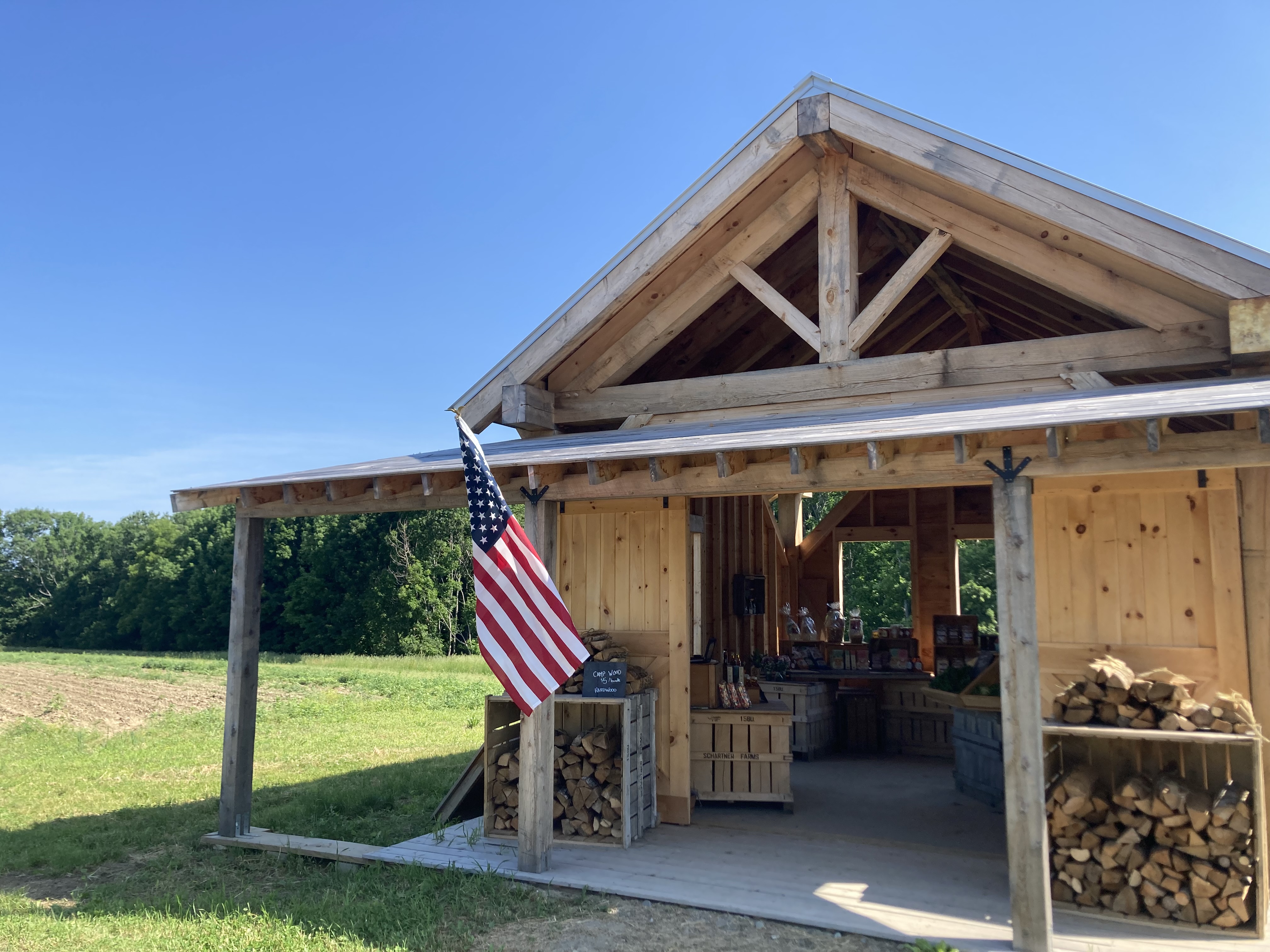 Orchard View Farm Market is now open for the 2027 season featuring camp wood, produce, pantry staples and more.